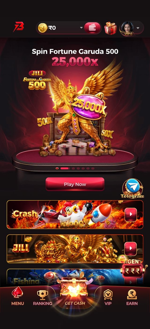 The bonu7 game app home screen after installation
